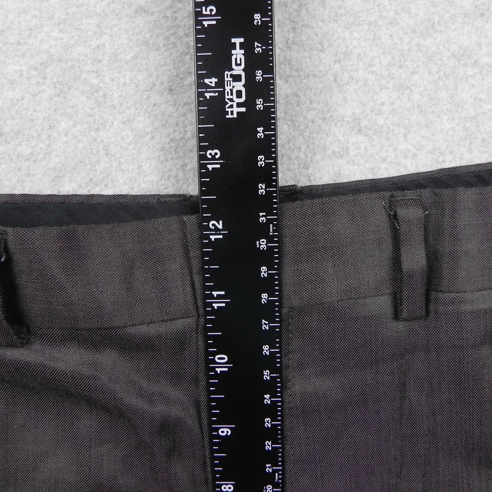 Dockers Mens Dress Pants 44W 30L Dark Brown Flat Front SRDK02 Polyester Rayon
